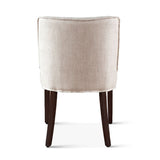 Buddy 20" Dining Chair in Beige Linen with Dark Legs, Set of 2 by Home Trends & Design at Eve Furniture
