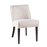 Buddy 20" Dining Chair in Beige Linen with Dark Legs, Set of 2 by Home Trends & Design at Eve Furniture