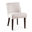 Buddy 20" Dining Chair in Beige Linen with Dark Legs, Set of 2 by Home Trends & Design at Eve Furniture