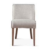 Buddy 20" Dining Chair in Beige Linen with Natural Legs, Set of 2 by Home Trends & Design at Eve Furniture