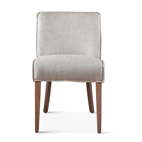 Buddy 20" Dining Chair in Beige Linen with Natural Legs, Set of 2 by Home Trends & Design at Eve Furniture