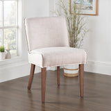 Buddy 20" Dining Chair in Beige Linen with Natural Legs, Set of 2 by Home Trends & Design at Eve Furniture