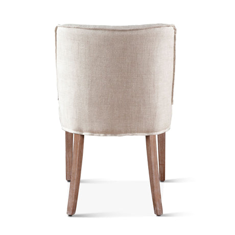 Buddy 20" Dining Chair in Beige Linen with Natural Legs, Set of 2 by Home Trends & Design at Eve Furniture