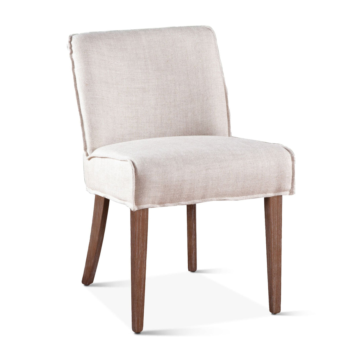 Buddy 20" Dining Chair in Beige Linen with Natural Legs, Set of 2 by Home Trends & Design at Eve Furniture