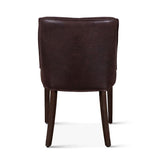 Buddy 20" Dining Chair in Dark Brown Leather with Matte Brown Legs, Set of 2 by Home Trends & Design at Eve Furniture