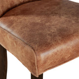 Buddy 20" Dining Chair in Tan Leather with Matte Brown Legs by Home Trends & Design at Eve Furniture