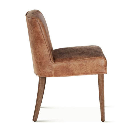 Buddy 20" Dining Chair in Tan Leather with Natural Legs by Home Trends & Design at Eve Furniture