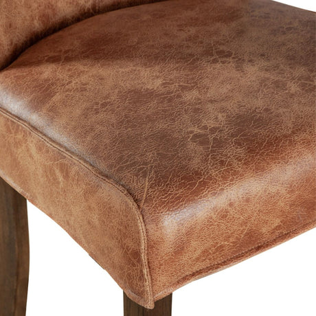 Buddy 20" Dining Chair in Tan Leather with Natural Legs by Home Trends & Design at Eve Furniture