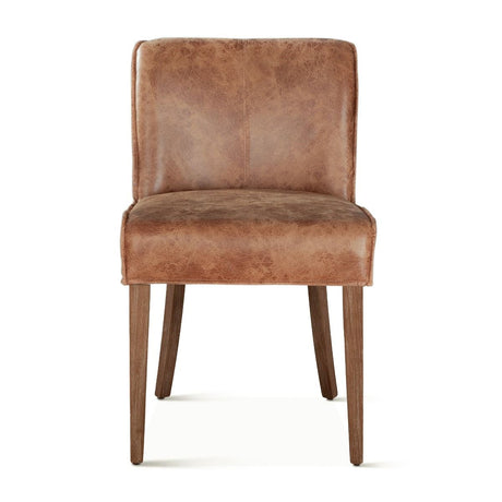 Buddy 20" Dining Chair in Tan Leather with Natural Legs by Home Trends & Design at Eve Furniture