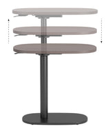 Buddy Gray Adjustable Rotating Side Table by Zuomod at Eve Furniture
