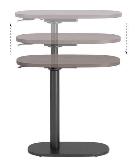 Buddy Gray Adjustable Rotating Side Table by Zuomod at Eve Furniture