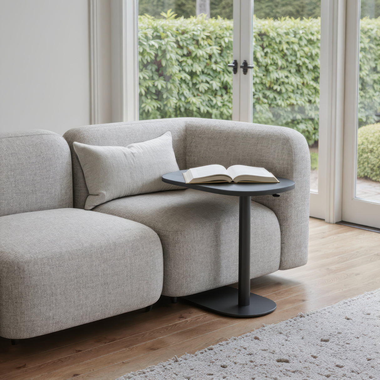 Buddy Gray Adjustable Rotating Side Table by Zuomod at Eve Furniture