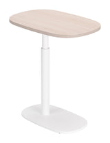 Buddy Natural & White Adjustable Rotating Side Table by Zuomod at Eve Furniture