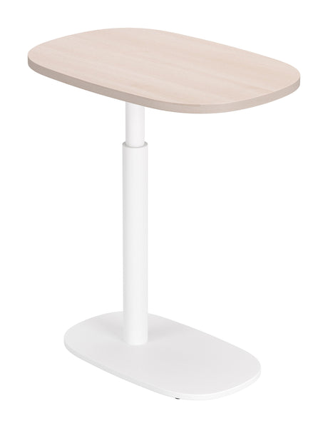 Buddy Natural & White Adjustable Rotating Side Table by Zuomod at Eve Furniture