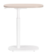 Buddy Natural & White Adjustable Rotating Side Table by Zuomod at Eve Furniture