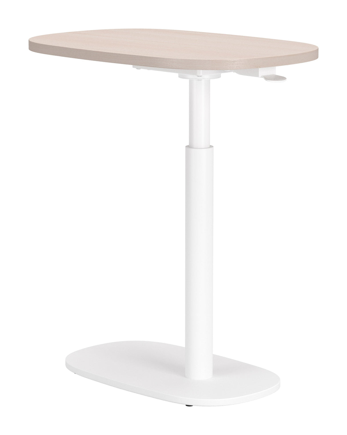 Buddy Natural & White Adjustable Rotating Side Table by Zuomod at Eve Furniture