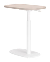 Buddy Natural & White Adjustable Rotating Side Table by Zuomod at Eve Furniture