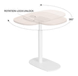 Buddy Natural & White Adjustable Rotating Side Table by Zuomod at Eve Furniture