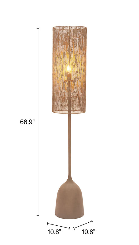 Buff Taupe Floor Lamp by Zuomod at Eve Furniture
