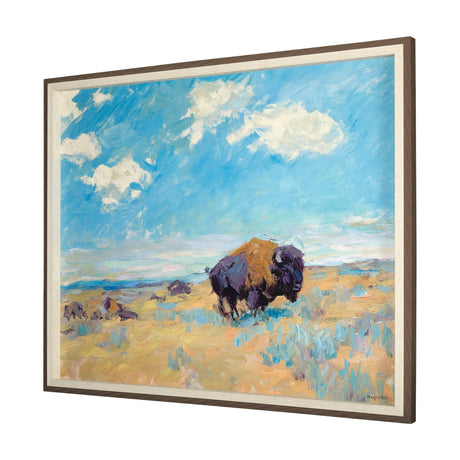 Buffalo by Mercana Studio a Hand Embellished Textured Framed Art Photograph by Mercana at Eve Furniture