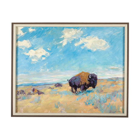 Buffalo by Mercana Studio a Hand Embellished Textured Framed Art Photograph by Mercana at Eve Furniture