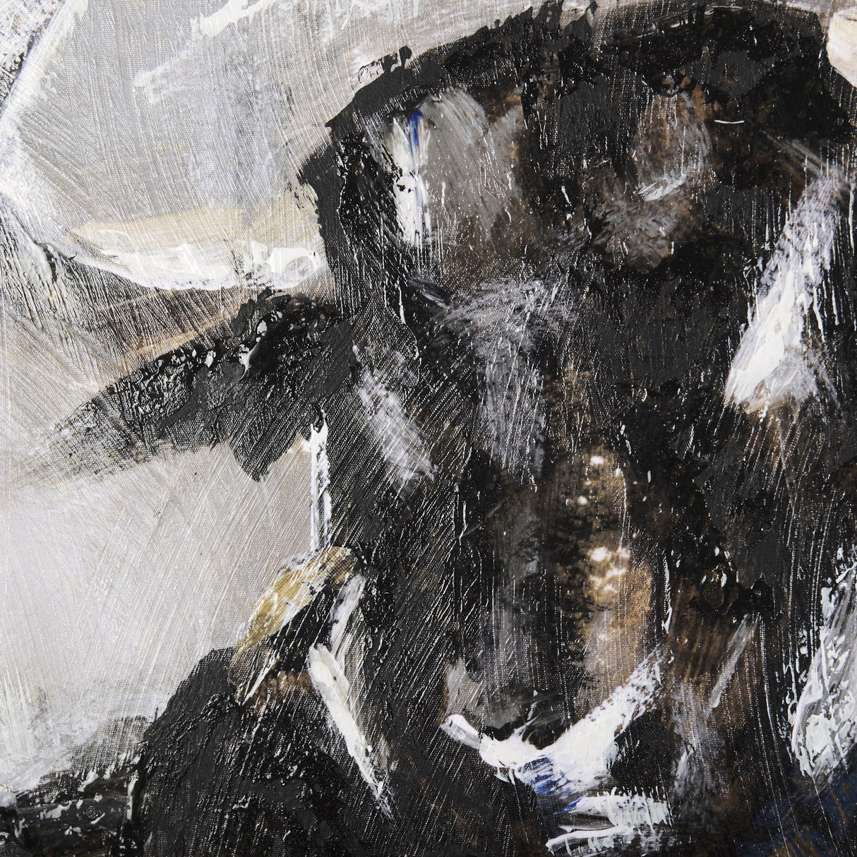Bull by Mercana Studio a Hand Embellished Textured Framed Canvas by Mercana at Eve Furniture