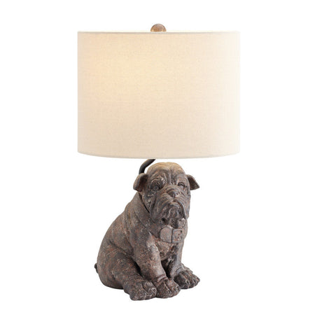 Bulldog Brown Table Lamp (Set of 2) by Crestview at Eve Furniture