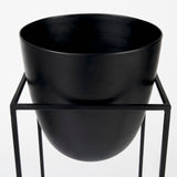 Bumble (Set of 2) 12L x 12W x 32H Black Plant Stands by Mercana at Eve Furniture