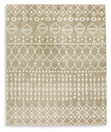Bunchly Tan/Brown/Cream Large Rug by Ashley at Eve Furniture