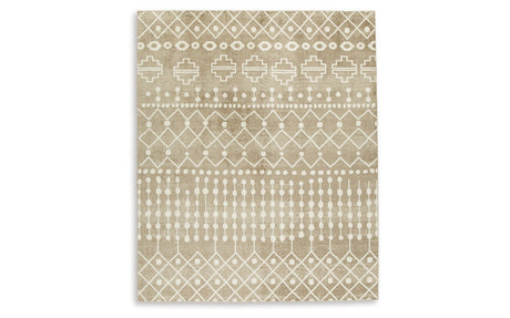 Bunchly Tan/Brown/Cream Large Rug by Ashley at Eve Furniture