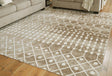 Bunchly Tan/Brown/Cream Large Rug by Ashley at Eve Furniture