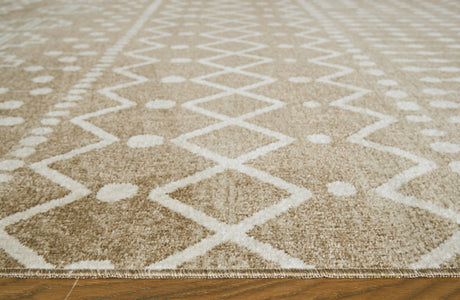 Bunchly Tan/Brown/Cream Medium Rug by Ashley at Eve Furniture
