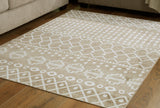 Bunchly Tan/Brown/Cream Medium Rug by ASHLEY FURNITURE at Eve Furniture