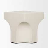 Bunda Square Sculptural Stone Finish Accent Table by Mercana at Eve Furniture