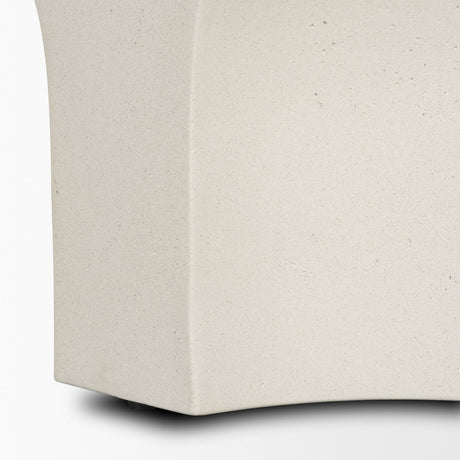 Bunda Square Sculptural Stone Finish Accent Table by Mercana at Eve Furniture