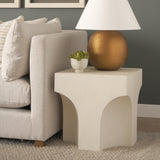 Bunda Square Sculptural Stone Finish Accent Table by Mercana at Eve Furniture