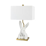 Bunny Love Chalk White/Gold Table Lamp (Set of 2) by Crestview at Eve Furniture