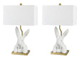 Bunny Love Chalk White/Gold Table Lamp (Set of 2) by Crestview at Eve Furniture