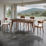 Buren Rich Walnut 5-Piece Dining Room Set by Furniture of America at Eve Furniture
