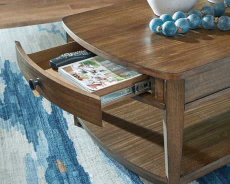 Burkbyer Brown Coffee Table by Ashley at Eve Furniture