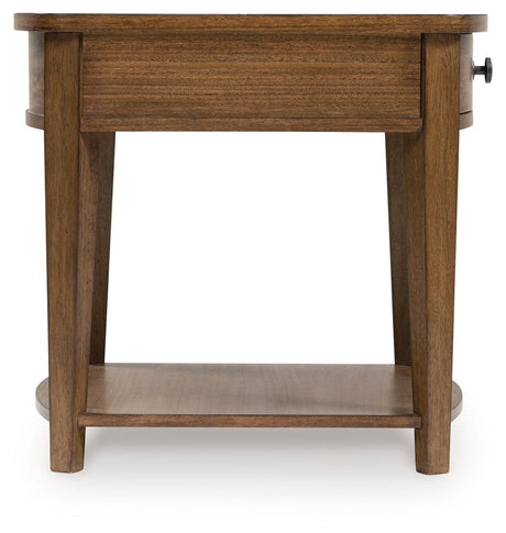Burkbyer Brown End Table by Ashley at Eve Furniture
