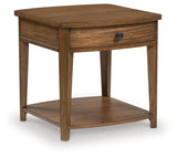 Burkbyer Brown End Table by ASHLEY FURNITURE at Eve Furniture