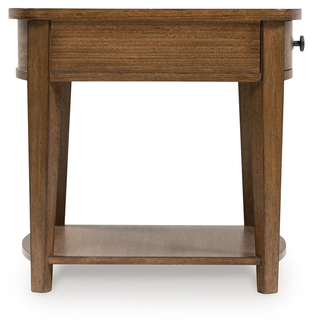 Burkbyer Brown End Table by ASHLEY FURNITURE at Eve Furniture
