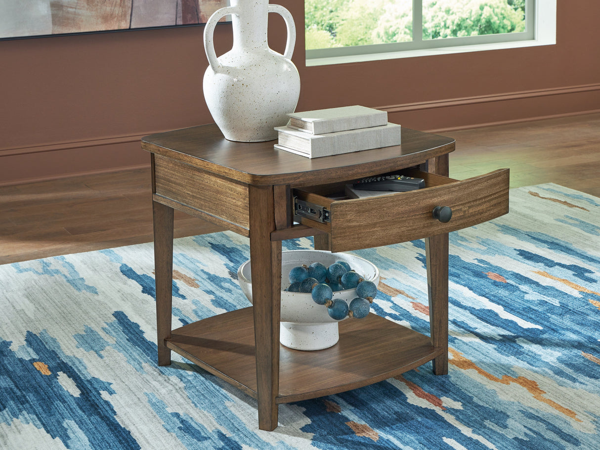 Burkbyer Brown End Table by ASHLEY FURNITURE at Eve Furniture