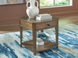 Burkbyer Brown End Table by ASHLEY FURNITURE at Eve Furniture