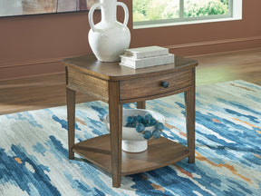 Burkbyer Brown End Table by ASHLEY FURNITURE at Eve Furniture
