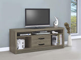 Burke 2-Drawer TV Console Gray Driftwood