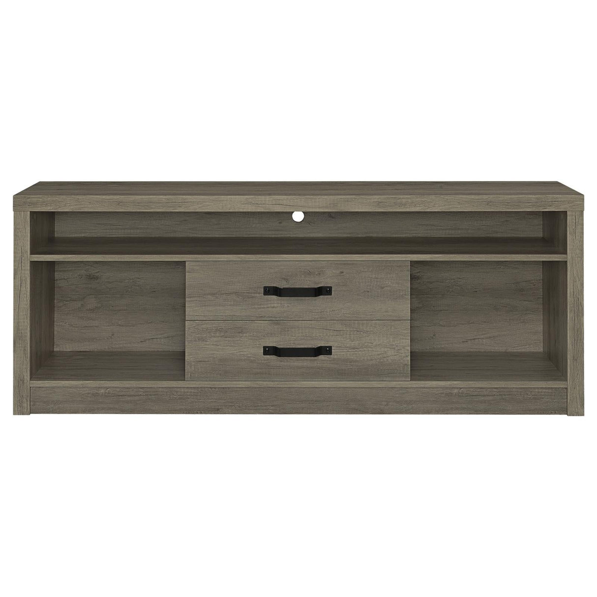 Burke 2-Drawer TV Console Gray Driftwood