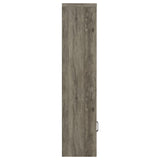 Burke Gray Driftwood 3-Shelf Media Tower With Storage Cabinet