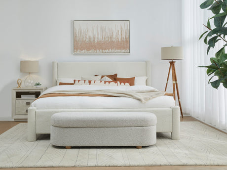 Burke Cottage Cheese California King Upholstered Platform Bed by Modus Furniture at Eve Furniture